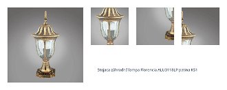 Stojaca záhradná lampa Florencia ALU3118LP patina KS1 1
