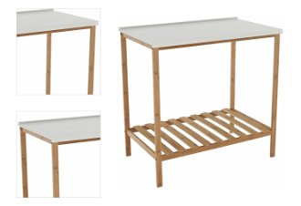 Stôl do kúpeľne s policou Selene Typ 5 - prírodná / biela 4