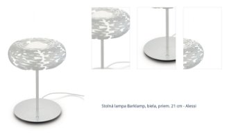 Stolná lampa Barklamp, biela, priem. 21 cm - Alessi 1