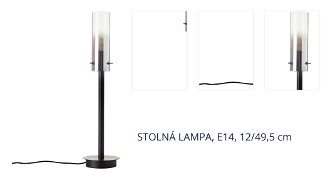 STOLNÁ LAMPA, E14, 12/49,5 cm 1