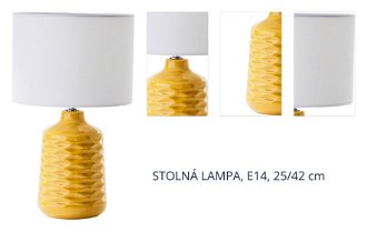 STOLNÁ LAMPA, E14, 25/42 cm 1