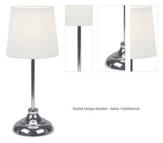 Stolná lampa Gaiden - biela / strieborná 1