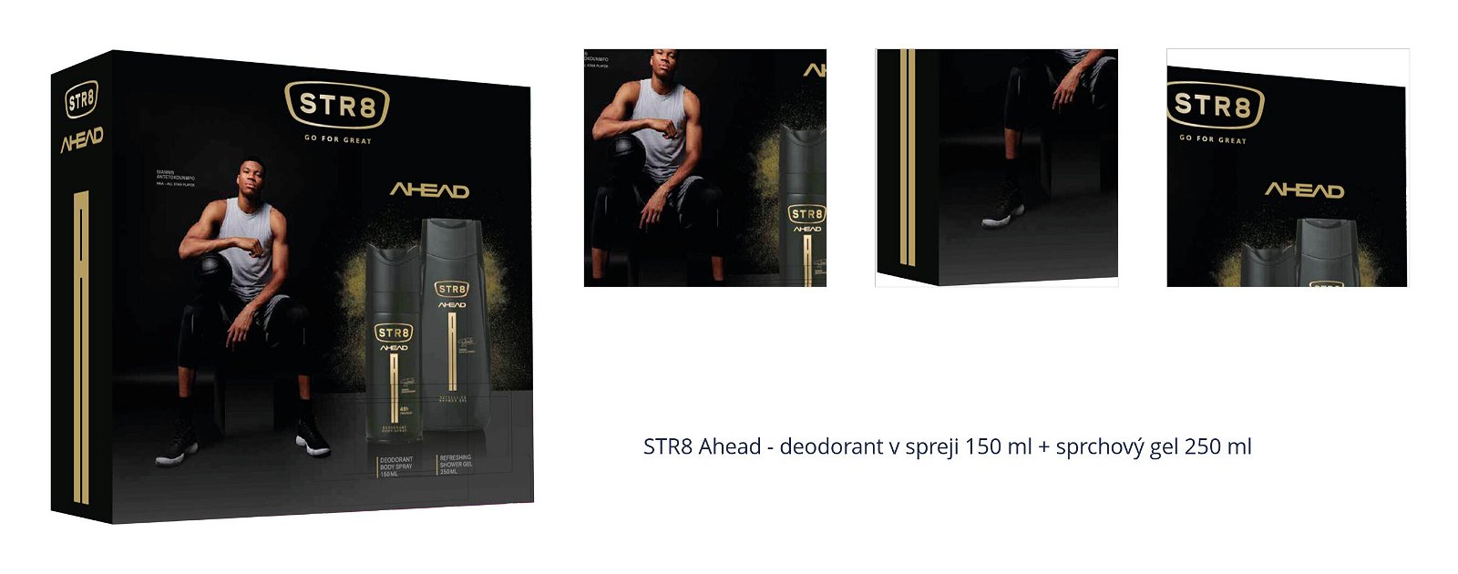 STR8 Ahead - deodorant v spreji 150 ml + sprchový gel 250 ml 1