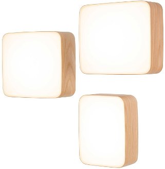 Stropná / nástenná lampa Cube, viac variantov - TUNTO Model: přírodní dub, vel. L