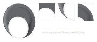 Stropná / nástenná lampa DOT 02, viac variantov - TUNTO Model: bílý rám a krycí část, skleněný panel šedý 1