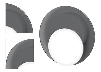 Stropná / nástenná lampa DOT 02, viac variantov - TUNTO Model: bílý rám a krycí část, skleněný panel šedý 4