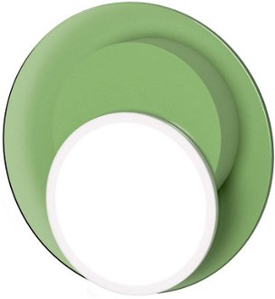 Stropná / nástenná lampa DOT 02, viac variantov - TUNTO Model: bílý rám a krycí část, skleněný panel zelený