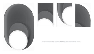 Stropná / nástenná lampa DOT 03, viac variantov - TUNTO Model: bílý rám a krycí část, skleněný panel šedý 1