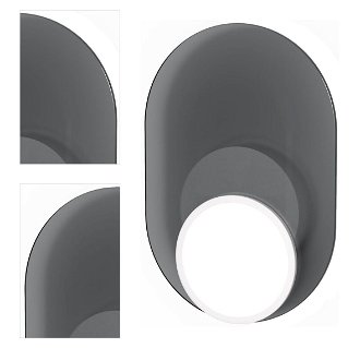 Stropná / nástenná lampa DOT 03, viac variantov - TUNTO Model: bílý rám a krycí část, skleněný panel šedý 4