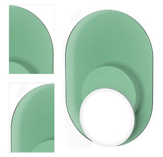 Stropná / nástenná lampa DOT 03, viac variantov - TUNTO Model: bílý rám a krycí část, skleněný panel zelený 4