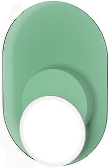 Stropná / nástenná lampa DOT 03, viac variantov - TUNTO Model: bílý rám a krycí část, skleněný panel zelený