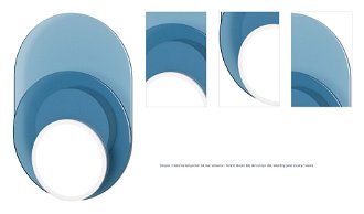 Stropná / nástenná lampa DOT 04, viac variantov - TUNTO Model: bílý rám a krycí část, skleněný panel modrý / modrá 1