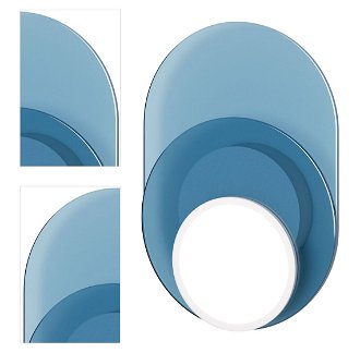 Stropná / nástenná lampa DOT 04, viac variantov - TUNTO Model: bílý rám a krycí část, skleněný panel modrý / modrá 4