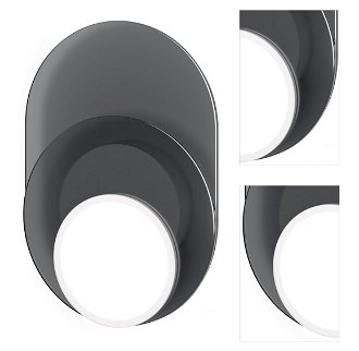 Stropná / nástenná lampa DOT 04, viac variantov - TUNTO Model: bílý rám a krycí část, skleněný panel šedý / šedá 3