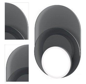 Stropná / nástenná lampa DOT 04, viac variantov - TUNTO Model: bílý rám a krycí část, skleněný panel šedý / šedá 4