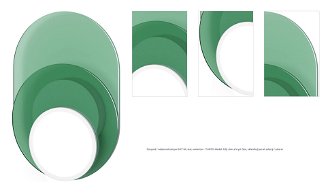 Stropná / nástenná lampa DOT 04, viac variantov - TUNTO Model: bílý rám a krycí část, skleněný panel zelený / zelená 1