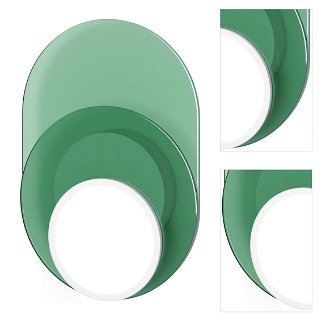 Stropná / nástenná lampa DOT 04, viac variantov - TUNTO Model: bílý rám a krycí část, skleněný panel zelený / zelená 3