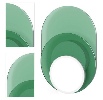Stropná / nástenná lampa DOT 04, viac variantov - TUNTO Model: bílý rám a krycí část, skleněný panel zelený / zelená 4