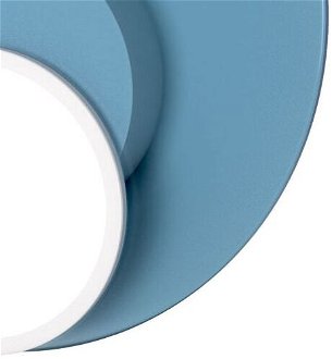 Stropná / nástenná lampa DOT 05, viac variantov - TUNTO Model: bílý rám a krycí část, skleněný panel modrý 9