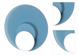 Stropná / nástenná lampa DOT 05, viac variantov - TUNTO Model: bílý rám a krycí část, skleněný panel modrý 3