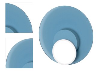 Stropná / nástenná lampa DOT 05, viac variantov - TUNTO Model: bílý rám a krycí část, skleněný panel modrý 4