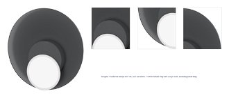 Stropná / nástenná lampa DOT 05, viac variantov - TUNTO Model: bílý rám a krycí část, skleněný panel šedý 1