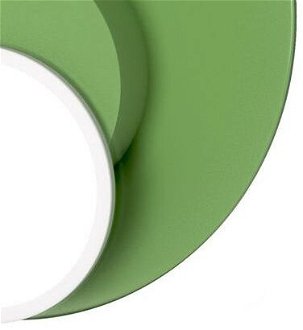 Stropná / nástenná lampa DOT 05, viac variantov - TUNTO Model: bílý rám a krycí část, skleněný panel zelený 9