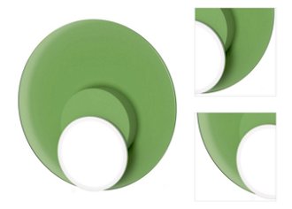 Stropná / nástenná lampa DOT 05, viac variantov - TUNTO Model: bílý rám a krycí část, skleněný panel zelený 3