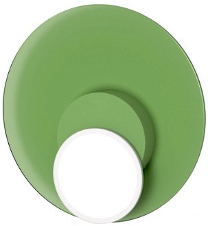 Stropná / nástenná lampa DOT 05, viac variantov - TUNTO Model: bílý rám a krycí část, skleněný panel zelený 2