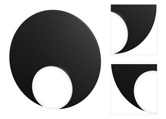 Stropná / nástenná lampa DOT 05, viac variantov - TUNTO Model: černý rám a krycí část, skleněný panel šedý 3