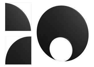 Stropná / nástenná lampa DOT 05, viac variantov - TUNTO Model: černý rám a krycí část, skleněný panel šedý 4
