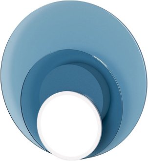 Stropná / nástenná lampa DOT 06, viac variantov - TUNTO Model: bílý rám a krycí část, skleněný panel modrý / modrá