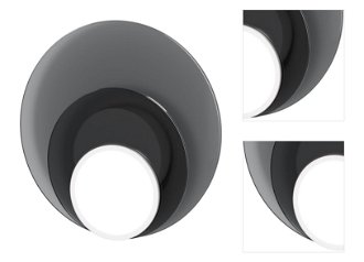Stropná / nástenná lampa DOT 06, viac variantov - TUNTO Model: bílý rám a krycí část, skleněný panel šedý / šedá 3