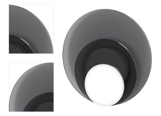 Stropná / nástenná lampa DOT 06, viac variantov - TUNTO Model: bílý rám a krycí část, skleněný panel šedý / šedá 4