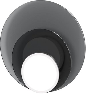 Stropná / nástenná lampa DOT 06, viac variantov - TUNTO Model: bílý rám a krycí část, skleněný panel šedý / šedá