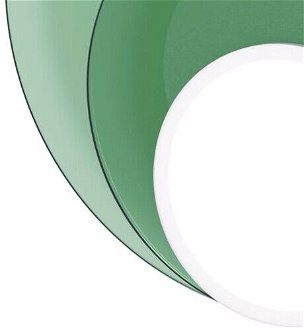 Stropná / nástenná lampa DOT 06, viac variantov - TUNTO Model: bílý rám a krycí část, skleněný panel zelený / zelená 8