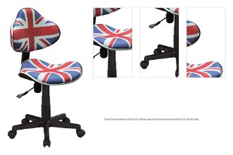 Študentská kancelárska stolička Q-G2 Britská vlajka,Študentská kancelárska stolička Q-G2 Britská vlajka 1