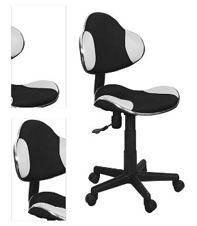 Študentská kancelárska stolička Q-G2 Čierna / biela,Študentská kancelárska stolička Q-G2 Čierna / biela 4