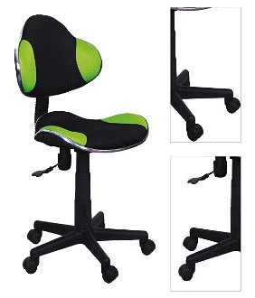 Študentská kancelárska stolička Q-G2 Čierna / zelená,Študentská kancelárska stolička Q-G2 Čierna / zelená 3