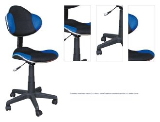Študentská kancelárska stolička Q-G2 Modrá / čierna,Študentská kancelárska stolička Q-G2 Modrá / čierna 1