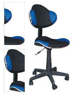 Študentská kancelárska stolička Q-G2 Modrá / čierna,Študentská kancelárska stolička Q-G2 Modrá / čierna 4