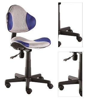 Študentská kancelárska stolička Q-G2 Modrá / sivá,Študentská kancelárska stolička Q-G2 Modrá / sivá 3