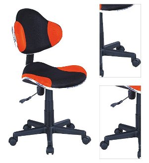 Študentská kancelárska stolička Q-G2 Oranžová / čierna,Študentská kancelárska stolička Q-G2 Oranžová / čierna 3