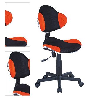 Študentská kancelárska stolička Q-G2 Oranžová / čierna,Študentská kancelárska stolička Q-G2 Oranžová / čierna 4