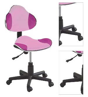 Študentská kancelárska stolička Q-G2 Ružová,Študentská kancelárska stolička Q-G2 Ružová 3