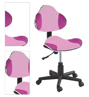 Študentská kancelárska stolička Q-G2 Ružová,Študentská kancelárska stolička Q-G2 Ružová 4
