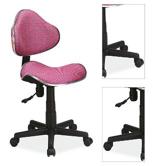 Študentská kancelárska stolička Q-G2 Ružový vzor,Študentská kancelárska stolička Q-G2 Ružový vzor 3