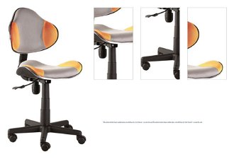 Študentská kancelárska stolička Q-G2 Sivá / oranžová,Študentská kancelárska stolička Q-G2 Sivá / oranžová 1