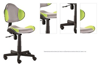 Študentská kancelárska stolička Q-G2 Zelená / sivá,Študentská kancelárska stolička Q-G2 Zelená / sivá 1