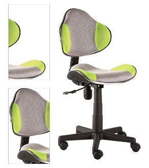 Študentská kancelárska stolička Q-G2 Zelená / sivá,Študentská kancelárska stolička Q-G2 Zelená / sivá 4